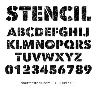 Military stencil letters and numbers. Spray painted army grunge alphabet. Vintage graffiti vector font alphabet type and stencil number illustration Spray Paint Font, Free Graffiti Fonts, Stencil Lettering, Stencil Letters, Graffiti Spray Paint, Spray Paint Stencils, Paint Font, Comic Font, Stencil Font