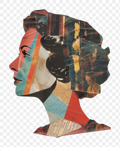 Vintage People Png, Collage People, Sculpture Collage, Paper Head, Collage Cutouts, Illustration Woman, Journal Elements, People Png, Shape Collage