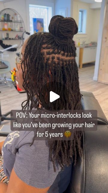 Khadija M. Peters on Instagram: "⭐️New Service Alert⭐️ Our new Micro-Interlocks give you the instant INSTANT look and feel of microlocs without the wait! By using this option for your loc journey you get the most secure version of loc extensions I’ve ever installed… and I’ve installed many!!! So what’s stopping you!? Can’t be the money because I got the payment plan boo… Just ask! Now booking for February ☺️ #thelocscreator #locs #smalllocs #tinylocs #microlocs #microlocks #mtlhair #montrealhair #mtllocs #mtlhairstylist #montrealhairstylist #nyhair #newyork #newyorklocs #starterlocs #locjourney #fyp" Medium Size Microlocs, Micro Locs Interlocking, Medium Micro Locs, Microloc Extensions Permanent, Micro Interlocks, Large Microlocs, Microlocs Extensions, Micro Locs With Extensions, Microlocs With Extensions