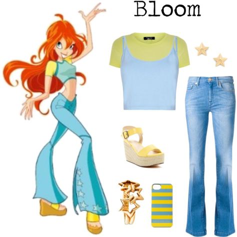 Bloom Fashion Set (Season One/Two inspired) Winx Outfits, Winx Cosplay, Bloom Fashion, Sailor Moon Fashion, Bloom Winx, Fairy Halloween Costumes, Bloom Winx Club, Mode Chanel, Character Inspired Outfits