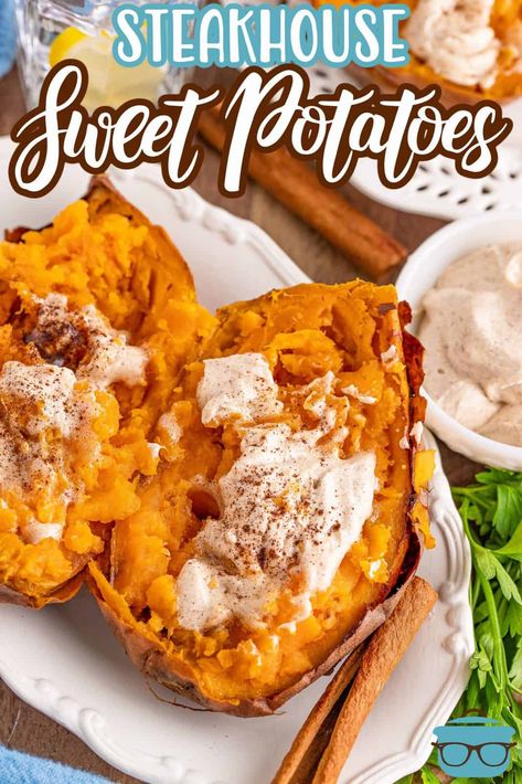 Potato Recipe Oven, Sweet Potato Butter Recipe, Microwave Sweet Potato, Sweet Potato Toppings, Raw Sweet Potato, Sweet Potato Recipes Baked, Sweet Potato Recipe, Baked Sweet Potatoes, Sweet Potato Cinnamon