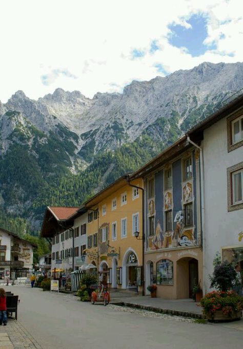 Mittenwald, Germany, in the Southern Bavarian Alps. Bavarian Alps Germany, Mittenwald Germany, Bavarian Alps, Visit Germany, Bavaria Germany, Central Europe, Beautiful Place, Germany Travel, Places Around The World