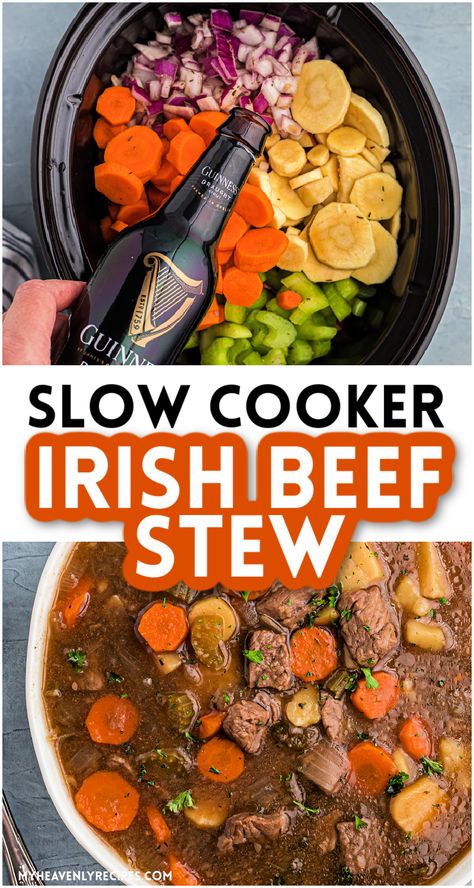 Stew In The Crockpot, Slow Cooker Irish Beef Stew, Irish Dinner Recipes, Irish Beef Stew Recipe, Food For Winter, The Best Beef Stew, Best Beef Stew, Irish Stew Recipe, Irish Recipes Authentic