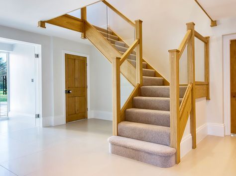 StairBox | Bespoke Timber Staircase Manufacturer | Online Design Tool Stair Box Ideas, Prefab Stairs, Stairs Cladding, Staircase Manufacturers, Oak Cladding, Carpet Staircase, Bespoke Staircases, Timber Staircase, Traditional Staircase