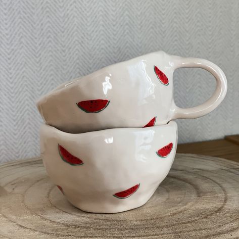 ☕️🍉🤍 #ceramics #pottery #handmade #mug #watermelon Watermelon Pottery, Watermelon Ceramic, Handmade Mug, Watermelon Slices, Pottery Handmade, Pottery Crafts, Ceramics Pottery, June 16, Nalu