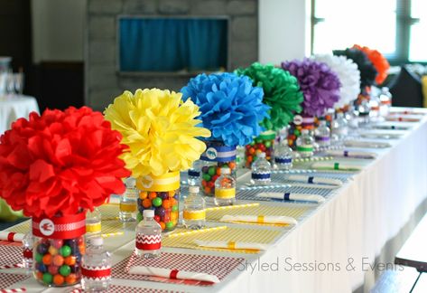 Savvy Styled Sessions: What Do YOU See? Kids Centerpieces, Rainbow Centerpiece, Kids Party Centerpieces, Party Table Centerpieces, Birthday Party Centerpieces, Trendy Baby Shower Ideas, Birthday Centerpieces, Rainbow Birthday Party, Birthday Party Tables