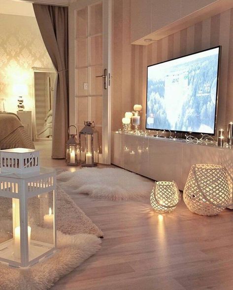 Grey And Silver Bedroom Ideas, Romantic Living Room, Silver Bedroom, Affordable Apartments, Apartment Decoration, Beige Living Rooms, Apartment Living Room Design, Design Salon, Romantic Home Decor