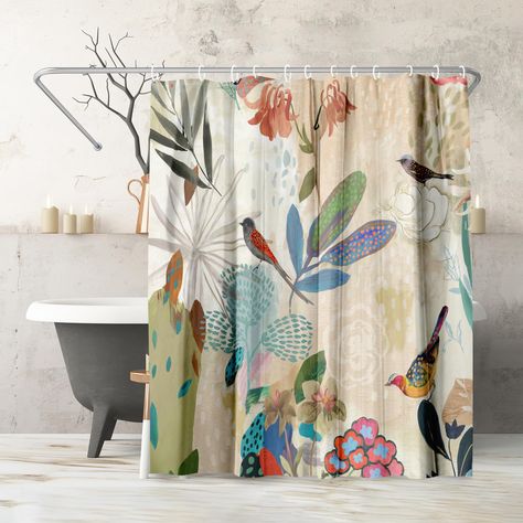 PRICES MAY VARY. 100% Polyester Durable and Splash-Proof: Crafted from high-quality polyester for long-lasting use, our bathroom shower curtain is splash-proof and designed to protect against moisture damage. Stylish Designs: Choose from a variety of artworks from our bathroom shower curtains, each a reflection of the unique perspective and talents of our partner artists. This particular piece is called "Where The Passion Flower Grows I" by PI Creative Art. Enhanced Convenience: Our bath curtain Elegant Shower Curtains, Long Shower Curtains, Colorful Shower Curtain, Floral Shower Curtain, Abstract Shower Curtain, Bath Curtain, Floral Shower Curtains, Shower Curtain Decor, Shower Rod