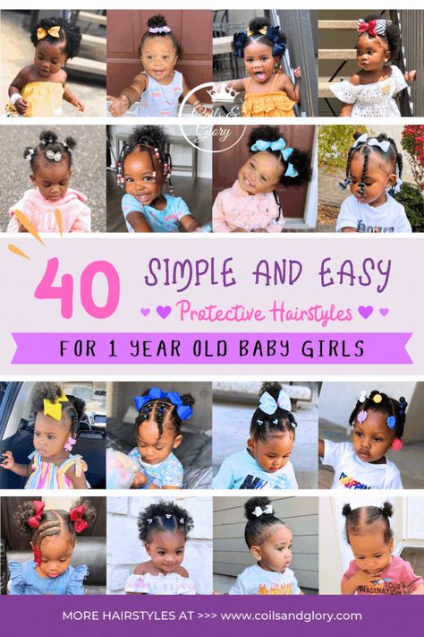 Styling Baby Girl Hair, Hairstyles For 1 Year Baby Girl Black Braids, Hảir Style For Baby Girl, Babies Hairstyles Girl Black, Baby Hair Styles Black, 9 Month Old Baby Hairstyles, Cute Baby Hairstyles 1 Year, Baby Girl Black Hairstyles, 7 Month Old Hairstyles Black