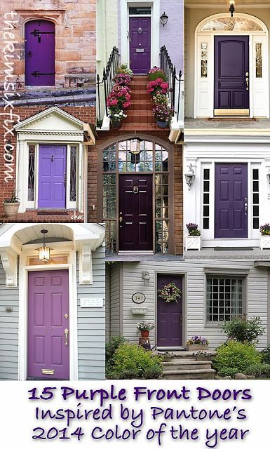 Color Trend 2014: Radiant Orchid (15 Beautiful Exterior Doors) Front Door With Screen, Purple Front Doors, Exterior Door Colors, Unique Front Doors, Beautiful Exterior, Purple Door, Door Paint Colors, Painted Front Doors, Casa Exterior