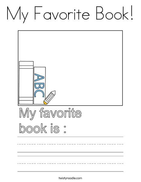 My Favorite Book Coloring Page - Twisty Noodle All About Me Book, Twisty Noodle, Kindergarten Themes, Holiday Lettering, English Teaching, Cool Coloring Pages, Classroom Resources, Resource Classroom, Kids Prints