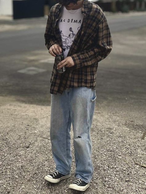 Mens Hipster Fashion Street Style, 2015 Outfits Men, Emo Fits 2000s Men, Flannels Mens Outfit, Mens Grunge Aesthetic, Men Outfit Moodboard, Grunge Flannel Outfits Men, Midwest Grunge Fashion, Midwestern Emo Outfit Men