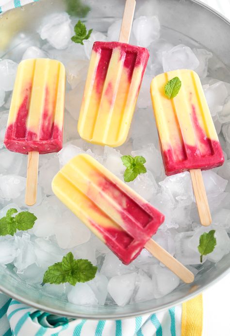 Ice Lolly Recipes, Healthy Popsicle Recipes, Ice Pop Recipes, Healthy Popsicles, Ice Lollies, Ice Cream Pops, Mango Sorbet, Homemade Popsicles, Sorbet Recipes