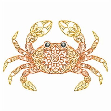 Crab - Machine Embroidery from EmbroideryDesigns.com | EmbroideryDesigns.com Longboard Design, Quilting Software, Vintage Sea, Embroidery Blanks, Embroidery Download, Seafood Boil, Summer Projects, Aari Work, Embroidery Software