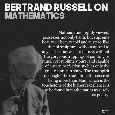 Marcus Chown on Twitter: ""Pure mathematics is the poetry of logical ideas" - Albert Einstein https://t.co/wn9lQJU9lD https://t.co/c0ZZ1IBQkY" / X Pure Mathematics, Mathematical Logic, Bertrand Russell, Albert Einstein, Logic, Einstein, Physics, Poetry, Science