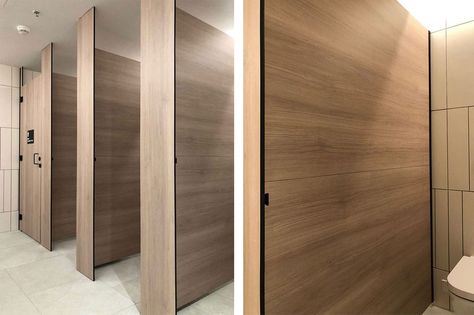 Melbourne Project - Toilet Partitions Industries - Wet area partitions - Cubicles, Showers & Urinals Toilet Interior, Shower Partition, Victorian Office, Beautiful Toilet, Cubicle Partitions, Toilet Cubicle, Mens Bathroom, Commercial Toilet, Public Toilet