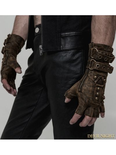 Coffee Steampunk Gloves for Men Steampunk Mode, Steampunk Gloves, Steampunk Belt, Steampunk Outfits, Moda Steampunk, Steampunk Men, Mode Steampunk, Brown Gloves, Men's Gloves