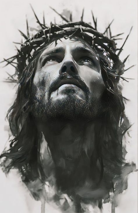 Jesus With Thorn Crown, Crucifixion Of Jesus Art, Real Image Of Jesus, Jesus With Crown Of Thorns, Crown Of Thorns Tattoo, Passion Of Christ Images, Jesus Crown Of Thorns, Jesus Cross Wallpaper, Jesus Christ Portrait