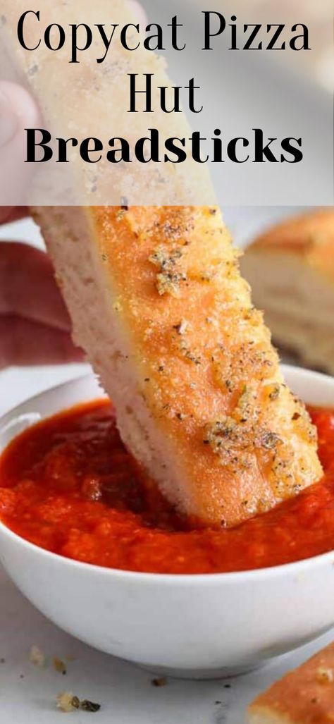 Copycat Pizza Hut, Pizza Hut Breadsticks, Homemade Pizza Dough Recipe, Pizza Sauce Recipe, Easy Homemade Pizza, Homemade Bread Recipes Easy, Pizza Dough Recipe, Homemade Pizza Dough, Copykat Recipes