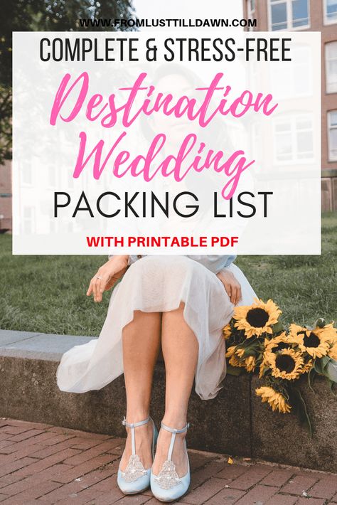 Destination Wedding Packing, Wedding Packing List, Destination Wedding Packing List, Packing List Free Printable, Destination Wedding Checklist, Wedding Packing, Weekend Packing, Wedding List, Wedding Congratulations