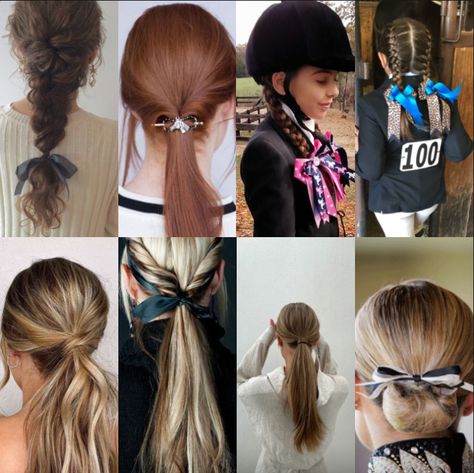 Hairstyles For Riding Horses, Riding Hairstyles Horseback, Cute Equestrian Hairstyles, Hairstyles For Equestrians, Horse Girl Hairstyles, Horse Back Riding Hair Styles, Equestrian Hairstyles Helmet, Horse Riding Hairstyles Helmet Hair, Hairstyles For Horseback Riding