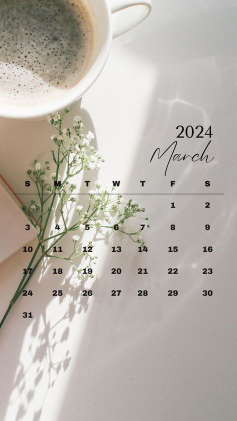 March 2024 Calendar for you guys ☘️ Stay tuned and follow for more 💫 #2024 #calendar #march #march2024 #wallpaper #iphone #android Iphone Background Wallpaper Homescreen Aesthetic, March Backgrounds, Haha Photos, Apple Background, Calendar Background, Journal And Planner, Coffee Latte Art, Calendar March, Wallpaper Iphone Boho