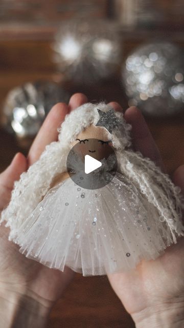 Diy Fairy Ornament, Tulle Angels Diy, Handmade Angels How To Make, Diy Angels Crafts How To Make, Diy Fairy Wings Tutorial, Fairy Dolls Diy How To Make, Diy Angel Tree Topper, Angel Dolls Handmade, Fabric Fairy Dolls