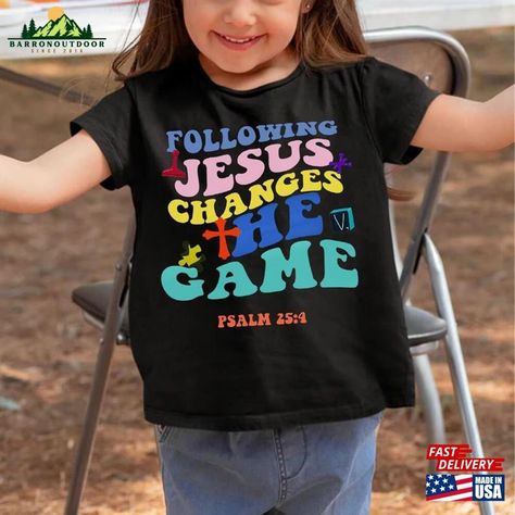 Retro Following Jesus Changes The Game Shirt Vbs Crew 2023 T-Shirt Vacation Bible School Unisex Sweatshirt Check more at https://barronoutdoor.com/product/retro-following-jesus-changes-the-game-shirt-vbs-crew-2023-t-shirt-vacation-bible-school-unisex-sweatshirt/ Vacation Bible School Games, Bible School Games, Game Vbs, Vbs Shirt, 2023 Vacation, Following Jesus, Vbs 2023, Psalm 25, Vacation Bible School