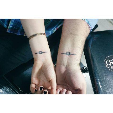 Getting matching tattoos with your significant other is always a nerve-wracking decision, but if you truly love someone, it's totally worth it! You don't have Infinity Knot Tattoo, Matching Tattoos For Couples, Small Rib Tattoos, Couple Tattoos Love, Tattoos For Couples, Small Tattoo Placement, Small Matching Tattoos, Small Couple Tattoos, Tattoos Infinity