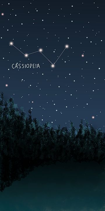 Cassieopia Constellation, Casseopia Constellation, Constellations Aesthetic, Beautiful Scenario, Constellation Background, Draco Constellation, Astronomy Background, Star Astronomy, Andromeda Constellation