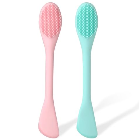 PRICES MAY VARY. 【Double-Ended Design】Silicone face scrubber has two different ends. The spoon-shaped end helps you apply the product from the jar to your face for skin care. The face cleansing brush other end is soft silicone that can be massaged into the skin in circular motions for deep cleansing. 【Soft Material】The face wash brush applicator is made of soft silicone, smooth and soft and face mask brush will not make your skin feel pain. Face mask spatula for cleaning and exfoliating very saf Modeling Mask, Silicone Face Mask, Facial Scrubber, Face Wash Brush, Dream Products, Skincare Solutions, Face Mask Brush, Face Scrubber, Mask Brush