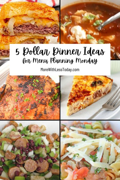 10 Dollar Dinners, 5 Dollar Dinners, 10 Dollar Meals, Dollar Meals, Budget Meal Prep, Frugal Kitchen, Cheap Meal Prep, Budget Dinner Recipes, Dirt Cheap Meals