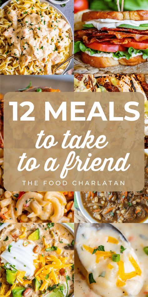 Meal Train Ideas Dinners, Slow Cooker Chicken Stroganoff, Care Meals, Take A Meal, The Food Charlatan, Friend In Need, Meal Train Recipes, Food Charlatan, Make Ahead Meals