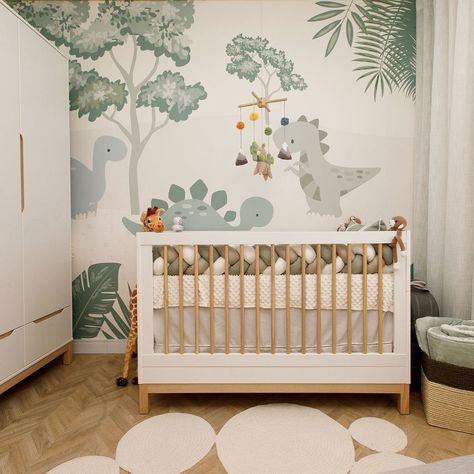 Baby Boy Nursery Dinosaur, Dinosaur Baby Room, Dinosaur Nursery Theme, Baby Dinosaur Nursery, Organization Nursery, Dinosaur Boys Room, Baby Boy Room Themes, Dinosaur Nursery Decor, Boy Nursery Themes