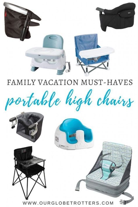 What are the best portable high chairs if you are travelling with an infant? All your travel booster and portable highchair options explained with important safety and hygiene features to look for #travelproducts #babygear #familytravel #travel #travelwithbaby Baby Plane Travel, Toddler Plane Travel, Best High Chairs, Travel High Chair, Portable High Chairs, Toddler Chair, High Chairs, Packing Lists, Baby High Chair