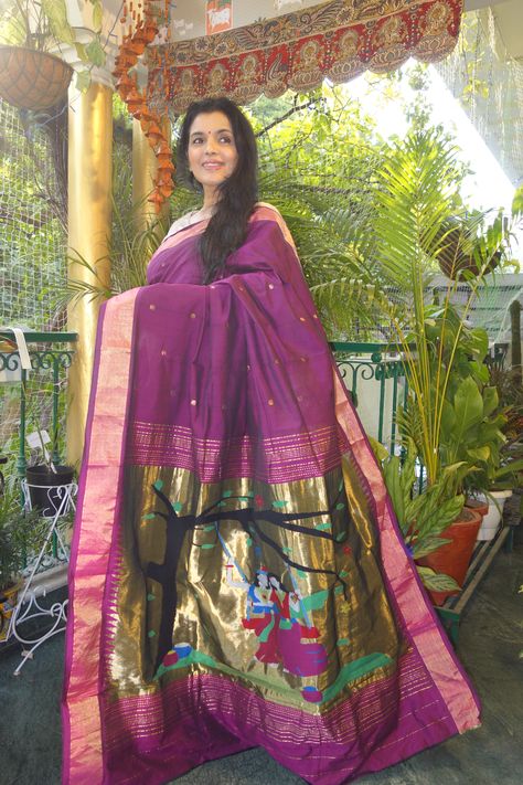 Cotton Paithani Saree, Saree Model, Saree Cotton, Indian Handloom, Paithani Saree, Saree Models, Cotton Saree, Indian Wear, Traditional Art