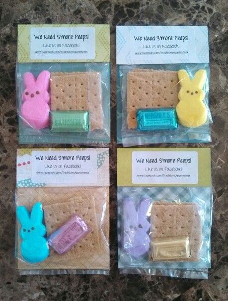 Here's my version of the S'mores Peeps treat bags that we made on 3/28/13:  We Need S'more Peeps - Like us on Facebook!  www.Facebook.com/TraditionsApartments Peeps Marketing Ideas, Spring Pop By Ideas, Spring Marketing Gifts, Spring Resident Events, Easter Marketing Ideas, Treats For The Office, Peep Treats, Spring Marketing Ideas, Referral Ideas