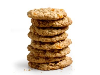 Nutty White Chocolate and Peach Oatmeal Cookies Recipe | Sunny Anderson | Food Network Corn Cookies, Peach Oatmeal, Sunny Anderson, Dried Peaches, Caramelised Apples, Oatmeal Cookie Recipes, Caramel Corn, Food Network Magazine, Best Cookie Recipes