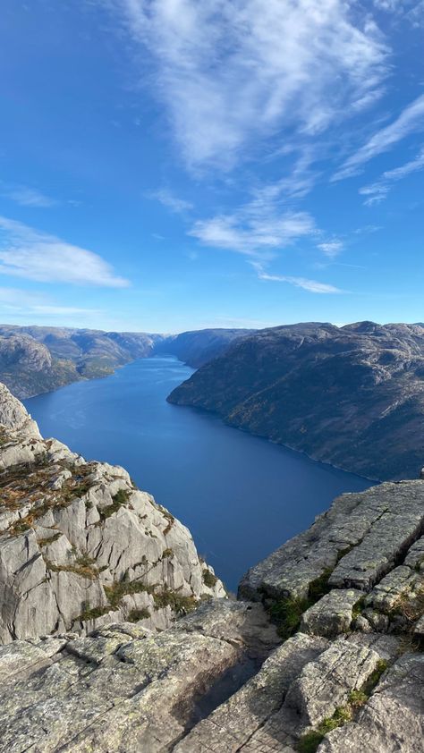 Stavanger Aesthetic, Fjords Aesthetic, Blue Aesthetic Nature, Preikestolen Norway, Norway Stavanger, Norway Aesthetic, Scandi Summer, Stavanger Norway, Norwegian Fjords