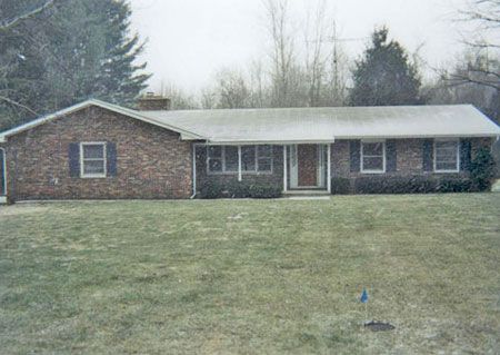 Ranch Redo Ranch Style House Curb Appeal, How To Add On To A Ranch Style Home, Ranch With Dormers, Exterior Design Ranch Style, 80s Ranch Home Remodel Exterior, Rambler Ranch Exterior, Older Home Remodel Exterior, Gable Addition To Ranch, Ranch Style Brick Homes Exterior