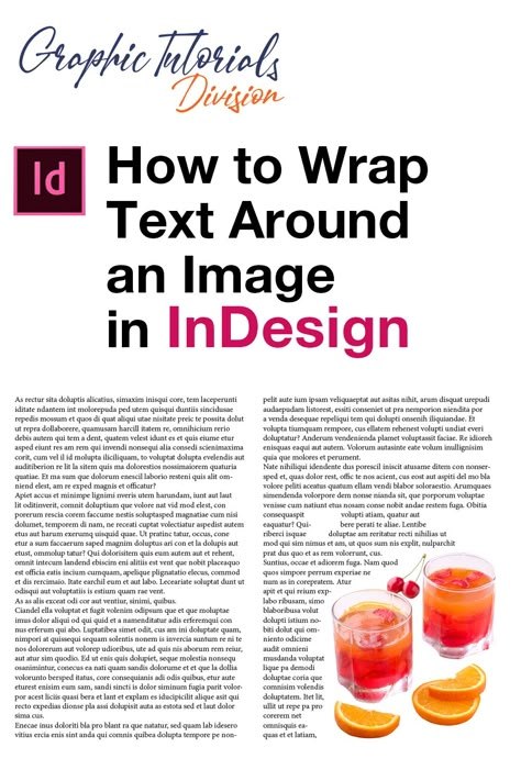 Adobe Indesign Tutorial - Wrap Text Around an Image Indesign Projects Ideas, Adobe Indesign Ideas, Indesign Hacks, Indesign Tricks, Indesign Ideas, Indesign Tips, Text Wrap, Indesign Inspiration, Adobe Indesign Tutorials