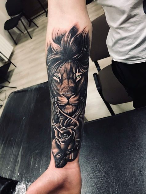 Cover Up Men Tattoo, Cover Name Tattoo, Half Sleeve Cover Up Tattoo, Tattoo Cover Up Men, Best Cover Up Tattoos For Men, Lion Tattoo Forearm, Sleeve Cover Up Tattoo, Cover Up Tattoos For Men Arm, Lion Arm Tattoo