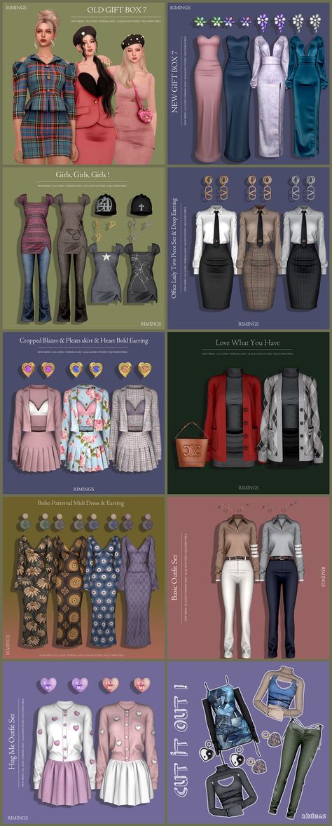 Sims 4 Cc Vetement, Sims 4 Cc 2023, Packing Clothes, Sims 4 Teen, Female Clothes, Sims4 Clothes, Sims 4 Collections, Sims Hair, Best Sims