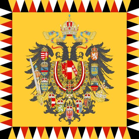 File:Austrian Imperial Standard - Infantry pattern mix early 19th century.svg Empire Flag, Austrian Flag, People Speaking, Austria Flag, Austrian Empire, China Flag, Holy Roman Empire, Roman History, Imperial Russia