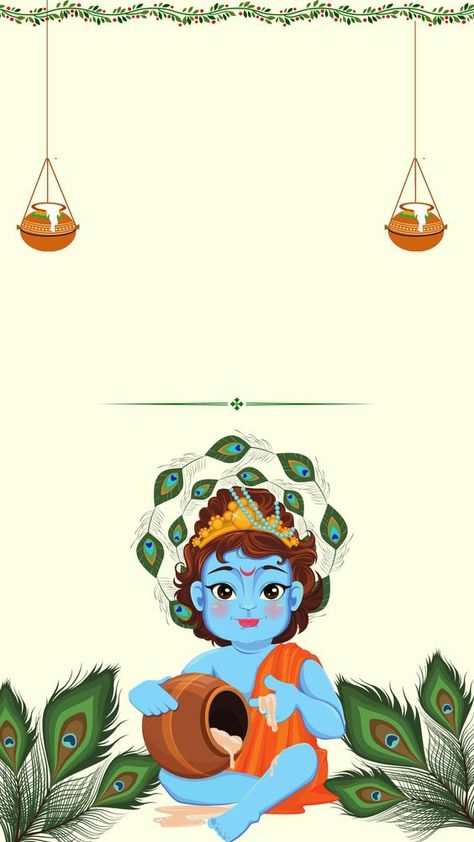 Happy Krishna Janmashtami Gokulashtami Banner, Krishna Janmashtami Poster, Janmashtami Drawing, Drawing Krishna, Janmashtami Pictures, Happy Krishna Janmashtami, Happy Krishna, Janmashtami Wishes, Birthday Decorations At Home