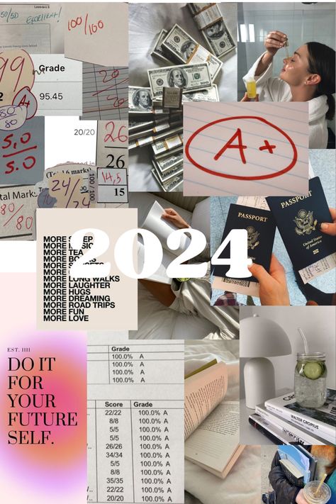 #newyearsresolutions #newyearnewme #aesthetic #goalsetting #2024 New Years Resolution Aesthetic 2024, 2024 Resolutions Aesthetic, New Years Resolution Aesthetic, 2024 Goals Aesthetic, Academic Manifestation, 2024 Resolutions, 2024 Reset, Vision Board Collage, Classy Rooms