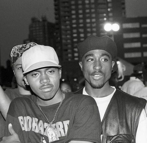 Nas and Tupac Shakur Tupac, On Instagram, White, Instagram