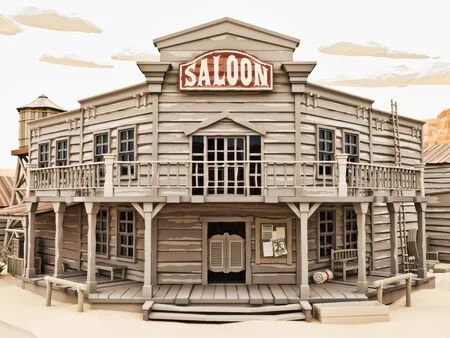 Buildings Sketch Architecture, Theme Park Planning, Goldfield Ghost Town, Cowboy Town, Old West Saloon, Old Western Towns, Old West Town, Western Saloon, Old Western