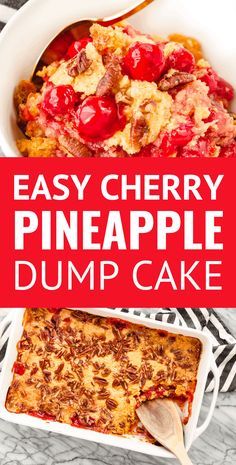 Dump And Bake Dessert Recipes, Dump Cakes Recipes Easy Cherry, Iambaker.net Recipes Desserts, Cherry Apple Dump Cake, Mr Food Recipes On Tv, Pineapple Dump Cake Recipe, Cookout Desserts, Cherry Pineapple Dump Cake, Pineapple Dump Cake