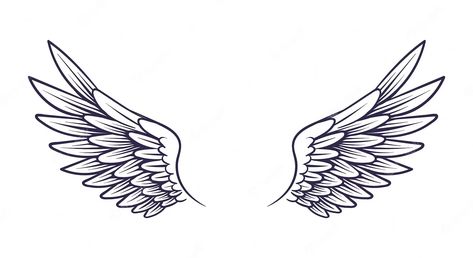 Wing Tattoo Stencil, Angel Wings Tattoo Stencil, Small Wings Tattoo, Eagle Wing Tattoos, Winged Stencil, Angel Wing Tattoo, Alas Tattoo, Wing Tattoo Men, Wings Sketch